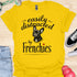 Easily distracted by frenchies - V13 - The Portrait T-Shirt